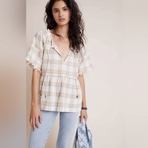 Anthropologie | The Bette Babydoll Blouse, Sz L